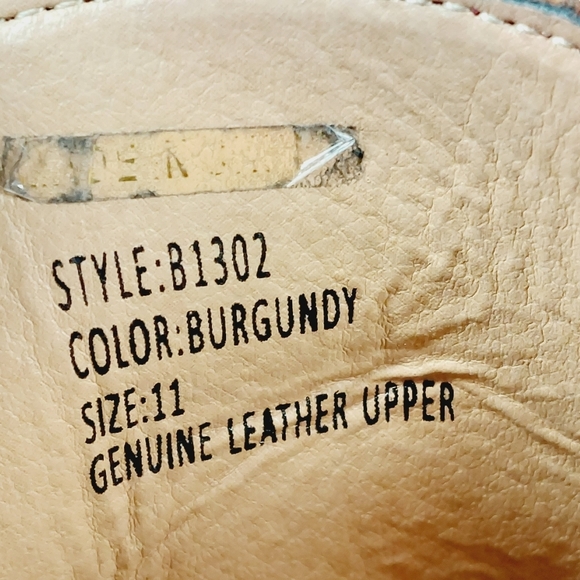 La Milano Men's Burgundy Leather Lace Up Cap Toe Brogue Ankle Boot C373 - Picture 10 of 13